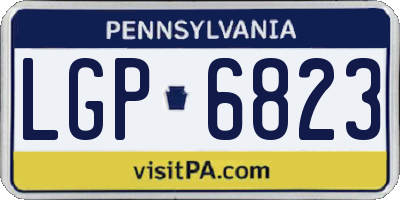 PA license plate LGP6823