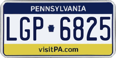 PA license plate LGP6825