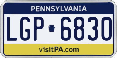 PA license plate LGP6830