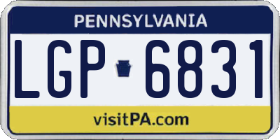 PA license plate LGP6831