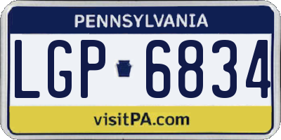 PA license plate LGP6834