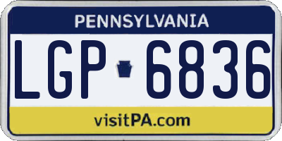 PA license plate LGP6836
