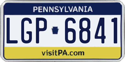 PA license plate LGP6841