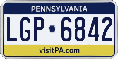 PA license plate LGP6842