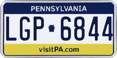 PA license plate LGP6844