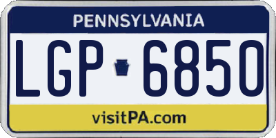 PA license plate LGP6850
