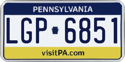 PA license plate LGP6851