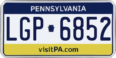 PA license plate LGP6852