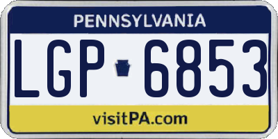 PA license plate LGP6853