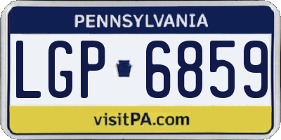 PA license plate LGP6859