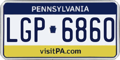 PA license plate LGP6860