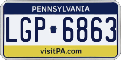 PA license plate LGP6863