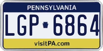 PA license plate LGP6864