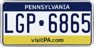 PA license plate LGP6865
