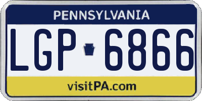 PA license plate LGP6866