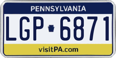 PA license plate LGP6871