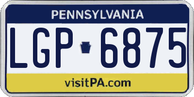 PA license plate LGP6875