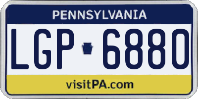 PA license plate LGP6880