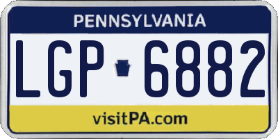 PA license plate LGP6882