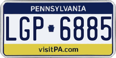 PA license plate LGP6885