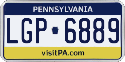 PA license plate LGP6889