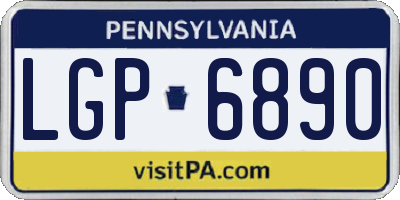PA license plate LGP6890