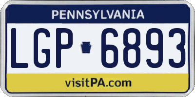PA license plate LGP6893