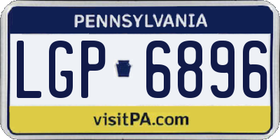 PA license plate LGP6896