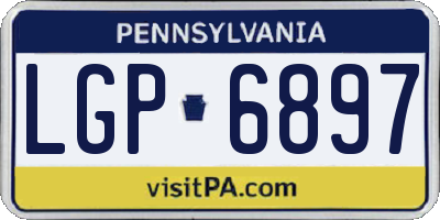 PA license plate LGP6897