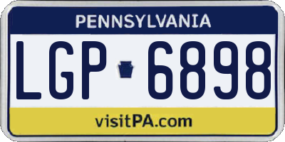 PA license plate LGP6898