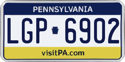 PA license plate LGP6902