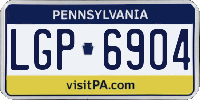 PA license plate LGP6904