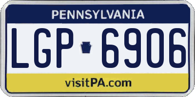 PA license plate LGP6906