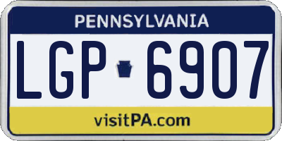 PA license plate LGP6907