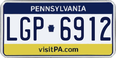 PA license plate LGP6912