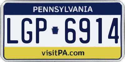 PA license plate LGP6914