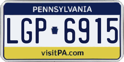 PA license plate LGP6915