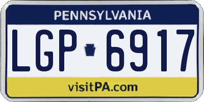 PA license plate LGP6917