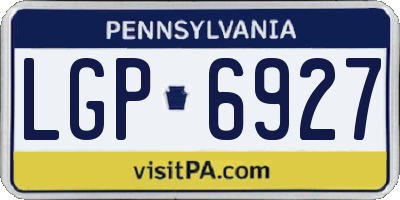 PA license plate LGP6927