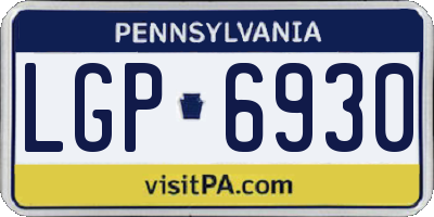 PA license plate LGP6930