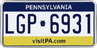 PA license plate LGP6931