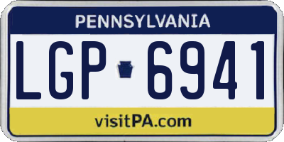 PA license plate LGP6941