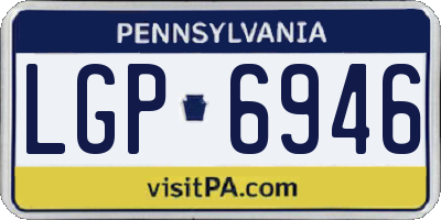 PA license plate LGP6946