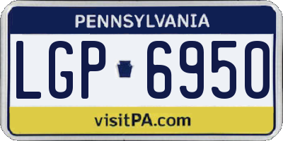PA license plate LGP6950