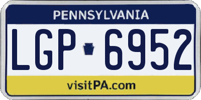 PA license plate LGP6952