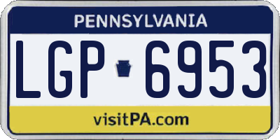 PA license plate LGP6953