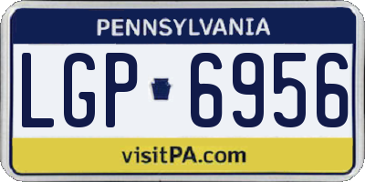 PA license plate LGP6956