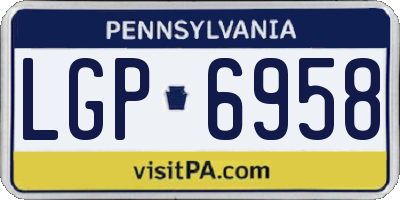 PA license plate LGP6958