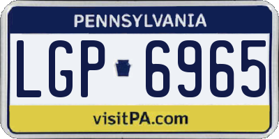 PA license plate LGP6965