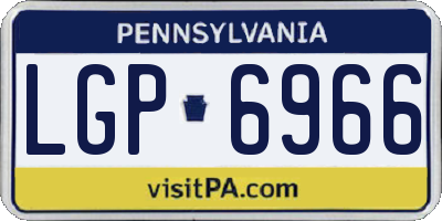 PA license plate LGP6966